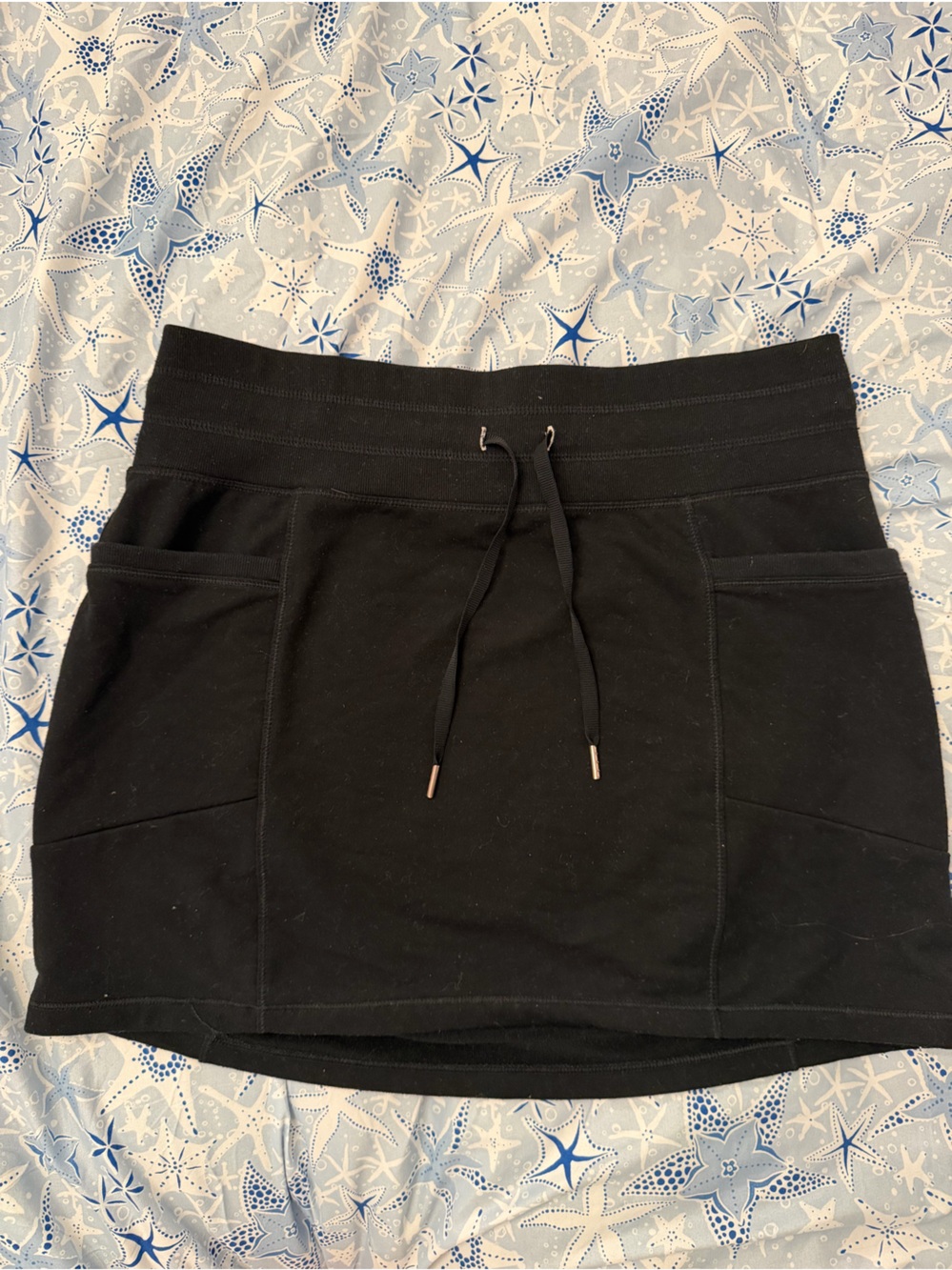 CALIA by Carrie Underwood Black Mini Skirt with Drawstring